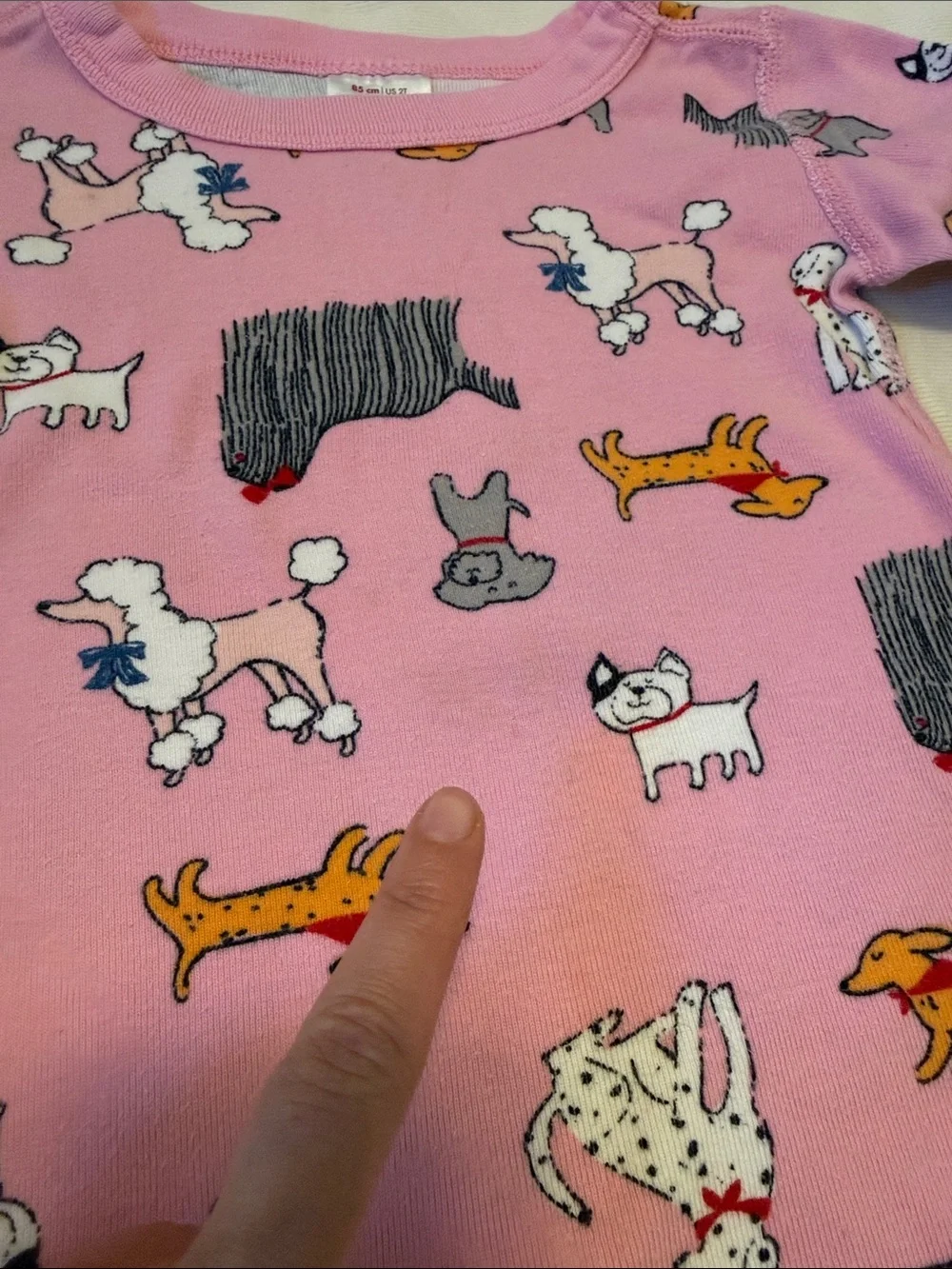 Hanna Andersson Pink Dog Print Pajama Set (2T)
